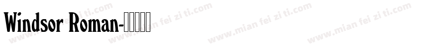 Windsor Roman字体转换
